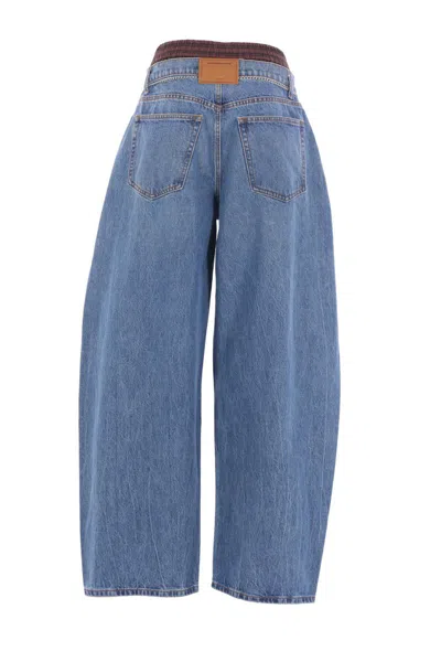 Alexander Wang Pre-styled Ballon-leg Jeans In Blue