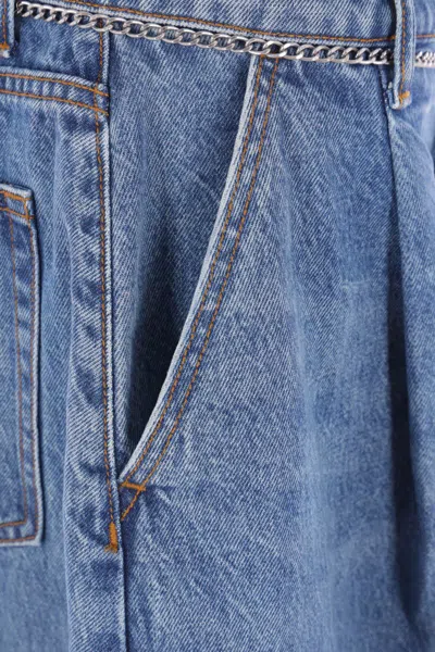 Alexander Wang Pre-styled Ballon-leg Jeans In Blue