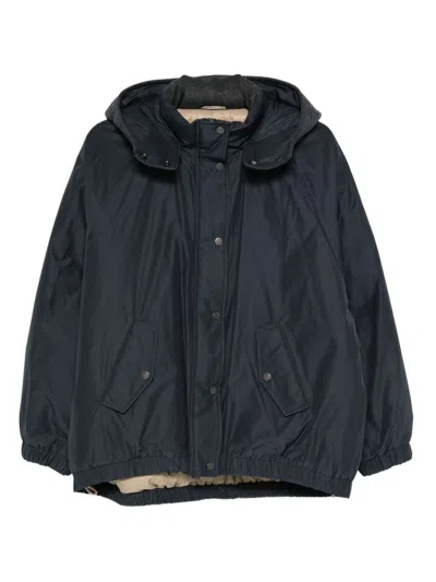 Brunello Cucinelli Hooded Down Jacket In Black