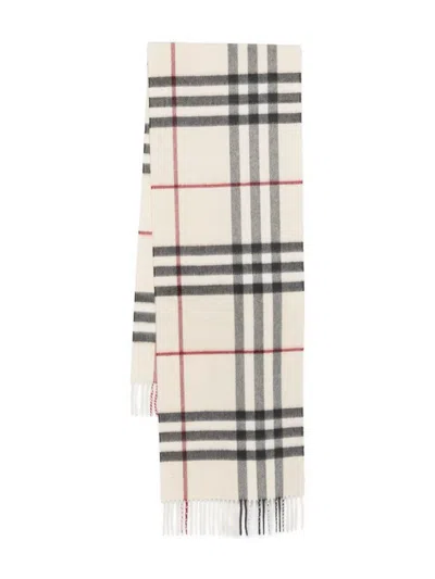 Burberry Giant Check Cashmere Scarf In Neutral