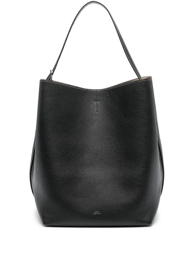 Totême Toteme Pre Leather Belted Tote Bag In Black