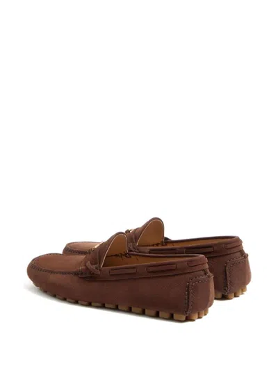 Valentino Loafers With Rubber Sole And Topstitching