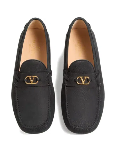 Valentino Garavani Driver Fastaway Loafer In Deerskin Suede