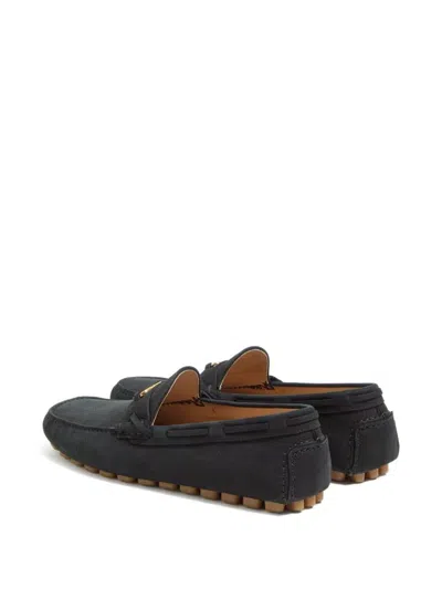 Valentino Garavani Driver Fastaway Loafer In Deerskin Suede