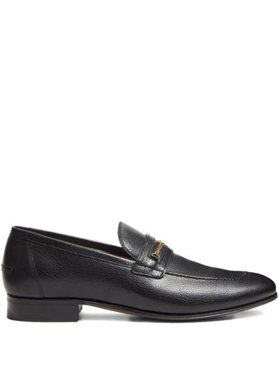 Valentino Garavani Men Vlogo Signautre Leather Loafers In Black