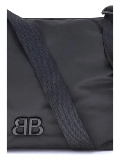 Balenciaga Logoed Shoulder Bag In Black