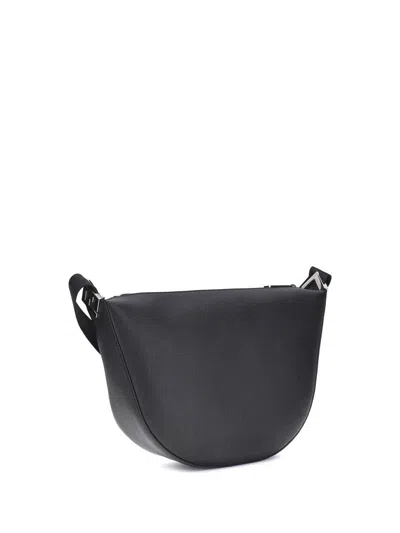 Fendi Half-moon Leather Shoulder Bag In Gray