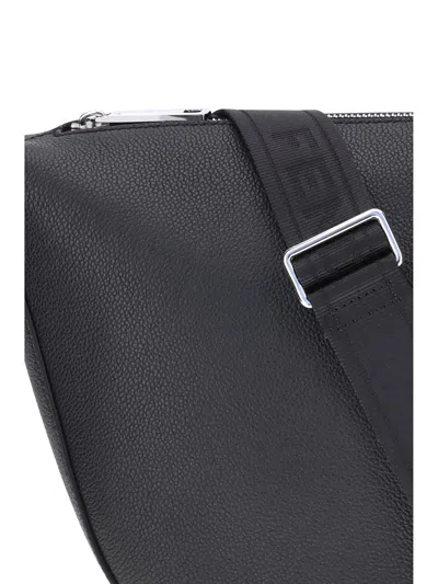 Fendi Half-moon Leather Shoulder Bag In Gray