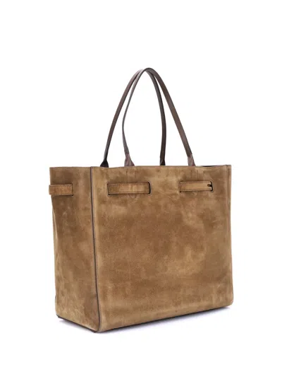 Tom Ford Suede Rectangular Shoulder Bag With Belt