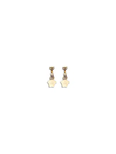 Versace Women Medusa Pendant Earrings In Metallic