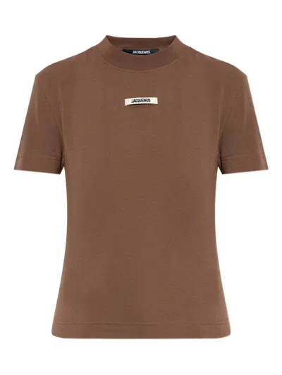 Jacquemus The Gros Grain T-shirt In Brown