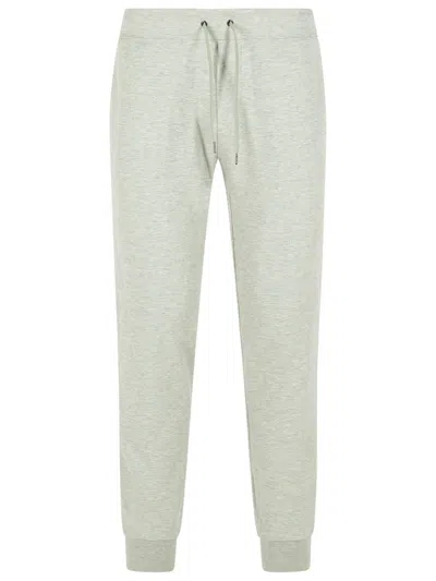 Polo Ralph Lauren 'jogger' Light Grey Cotton Blend Pants In Green