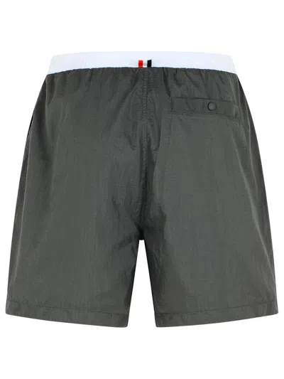Thom Browne Bermuda Shorts With Button Detail And Elastic Waistband