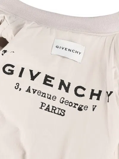 Givenchy Twisted Sleeve Cotton Blend Flight Jacket