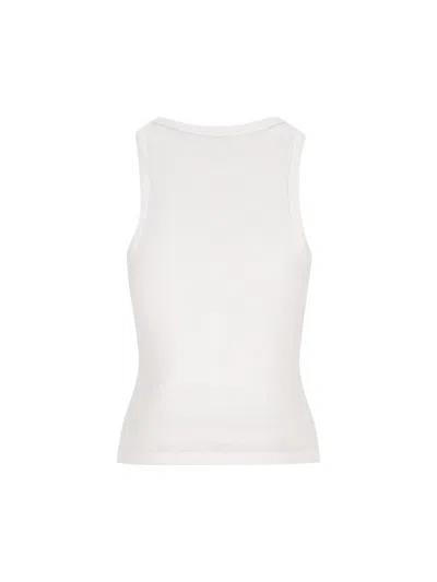 Givenchy Slim Tank Top With Logo Print In White