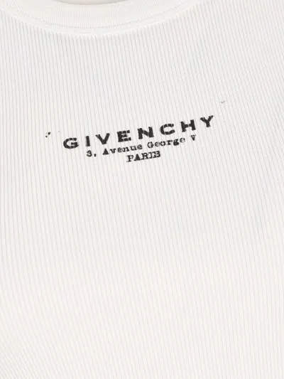 Givenchy Slim Tank Top With Logo Print In White
