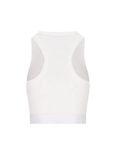 Givenchy Cropped Tank Top In Cotton With Band Clothing In White