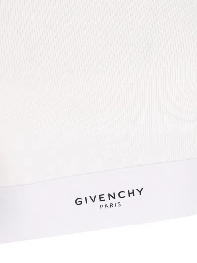 Givenchy Cropped Tank Top In Cotton With Band Clothing In White