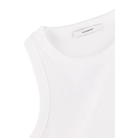 Givenchy Cropped Tank Top In Cotton With Band Clothing In White
