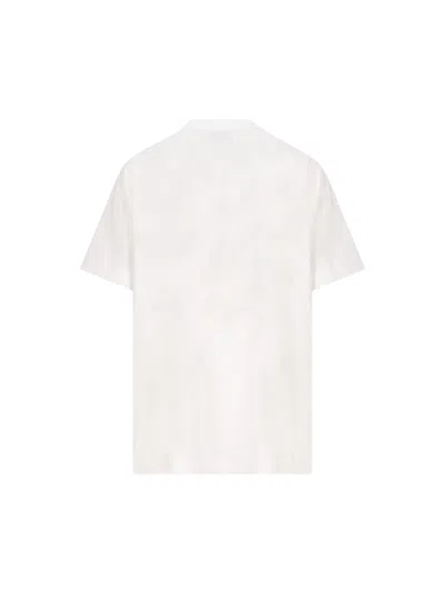 Givenchy Paris Logo Zigzag Stitching T-shirt In White