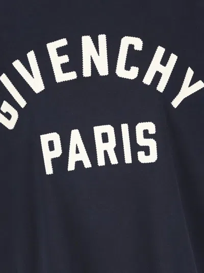 Givenchy Navy Blue Cotton Oversize T-shirt In Blue