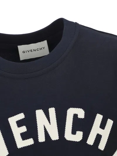 Givenchy Navy Blue Cotton Oversize T-shirt In Blue