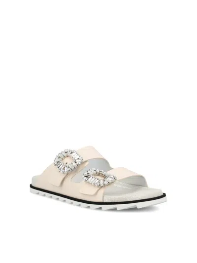 Roger Vivier Women Slidy Viv Strass Buckle In Multi