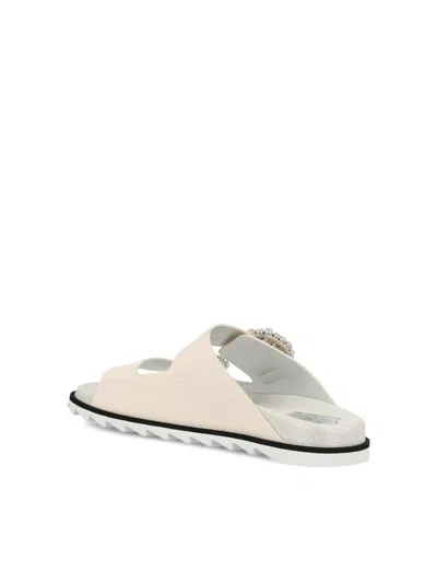 Roger Vivier Women Slidy Viv Strass Buckle In Multi