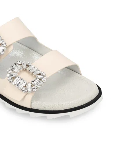 Roger Vivier Women Slidy Viv Strass Buckle In Multi