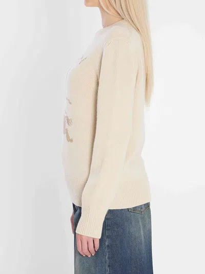 Burberry Beige Wool Sweater In Brown