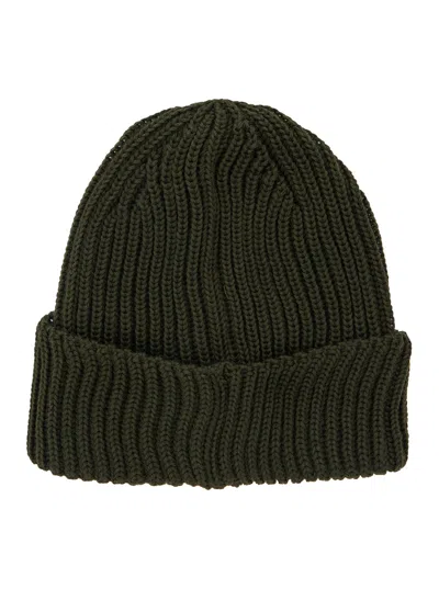 C.p. Company Goggle-detail Ribbed Beanie Hat
