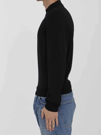 Celine Wool Turtleneck Sweater In Black