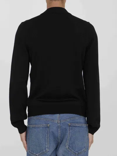Celine Wool Turtleneck Sweater In Black
