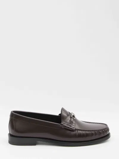 Celine Men Triomphe Luco Loafer In Brown