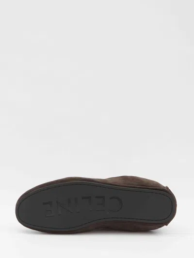 Celine Men Triomphe Loafer With Elastic Insert In Brown