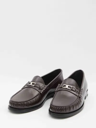 Celine Men Triomphe Luco Loafer In Brown