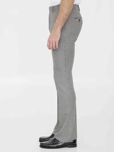 Celine Flared Wool And Cashmere Pants In Gray