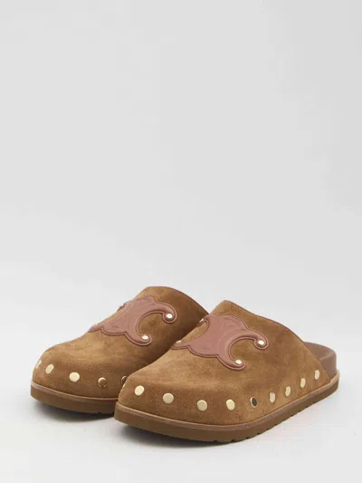 Celine Women Brown Pitea Clogs