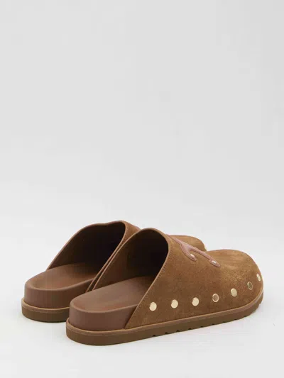 Celine Women Brown Pitea Clogs