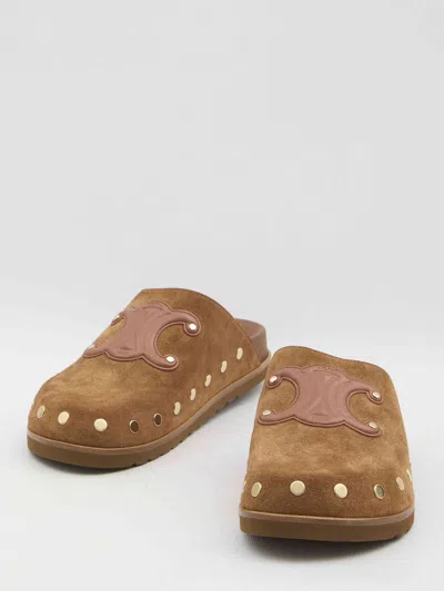 Celine Women Brown Pitea Clogs