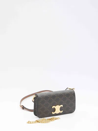 Celine Women Pouch In Triomphe Canvas
