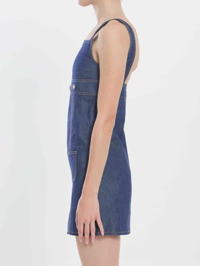 Celine Empire Unwashed Denim Mini Dress