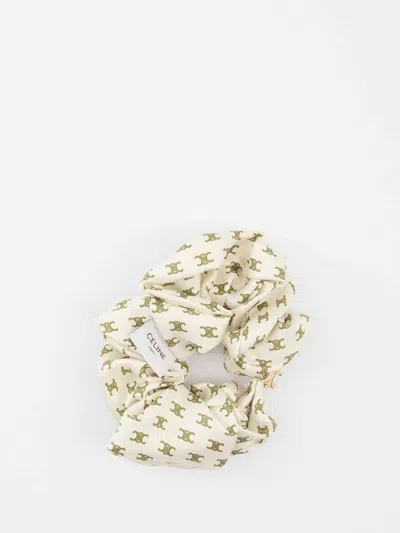 Celine Women Triomphe Mini Scrunchie