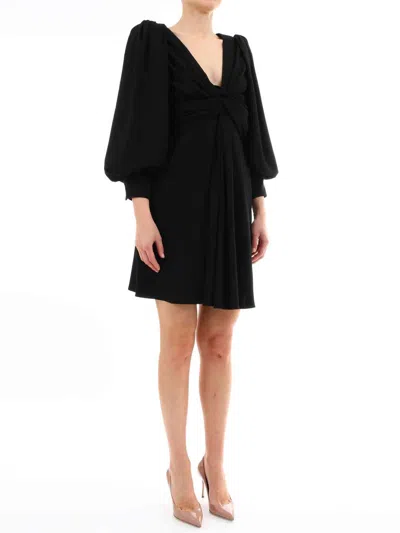 Celine Women Wrap Dress Black