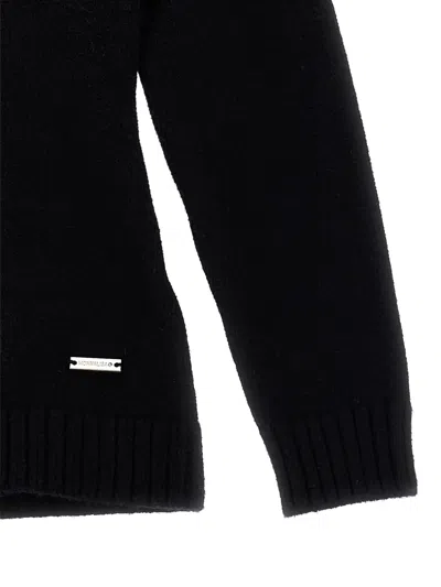 Monnalisa Ribbed-knit Top In Black