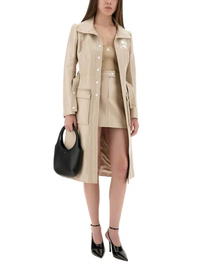 Courrèges Reedition Vinyl Mini Skirt In Neutral