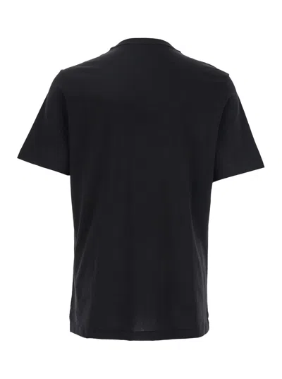 Diesel 't-adjust-od' Black T-shirt With Logo Patch On The Front In Black