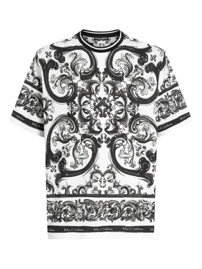 Dolce & Gabbana Maiolica T-shirt In Black