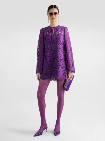 Dolce & Gabbana Cordonetto Lace Short Dress