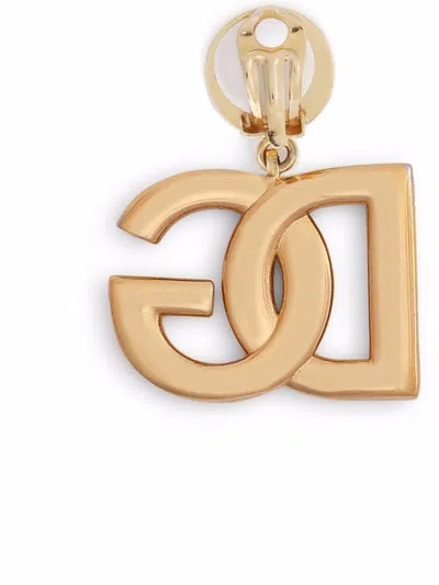 Dolce & Gabbana Clip Earrings With Dg Logo